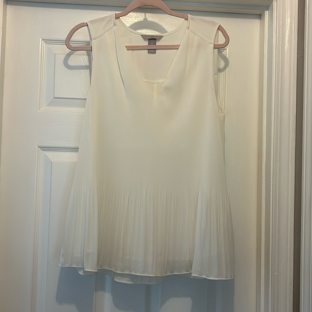 Pleated white top